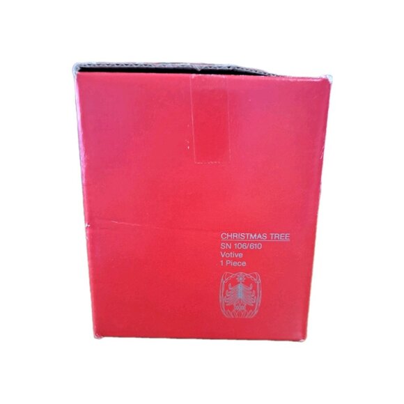 Mikasa Christmas Tree Votive Candle Holder Crystal  Germany New Old Stock - Picture 13 of 15